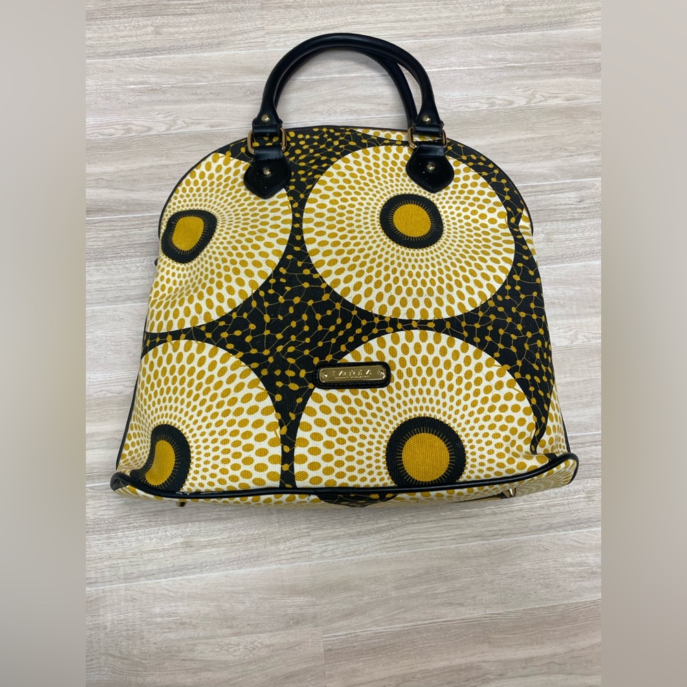 Ma’am Black and Yellow African print Tote Bag